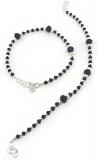 925 Sterling Silver New Born / Toddler Kids Black Beads Najariya - Style#02